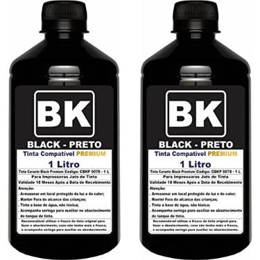 Imagem de 2 Litros Tinta Preta Para Impressoras L3150 L3250 L3110 L3210 L1250 L5190 Refil 544