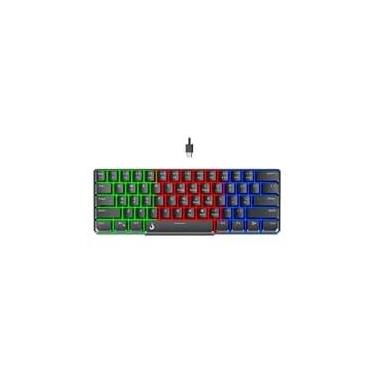 Imagem de Teclado Semi Mecânico Gamer Rise Mode G2 Mini, RGB, USB-C, Layout 60%, Preto - RM-TG-02-B
