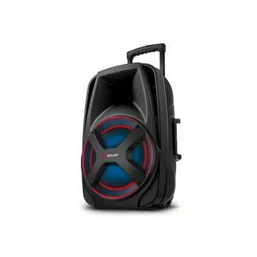 Imagem de Caixa de Som Amplificada Mondial XSound CM-650-N 650W Bluetooth RGB Color Lights Bateria até 9h Preta