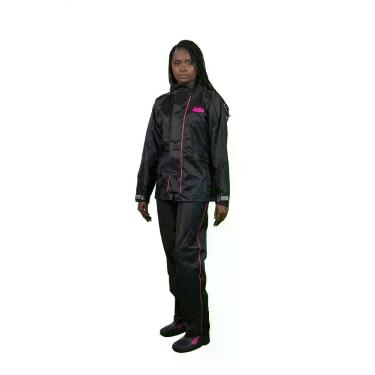 Imagem de Capa de Chuva Feminina Nylon Delta New Star Preto Rosa Moto, P