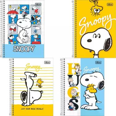 Imagem de Caderno Espiral Capa Dura Universitário Snoopy 1 Matéria 80 Folhas - T