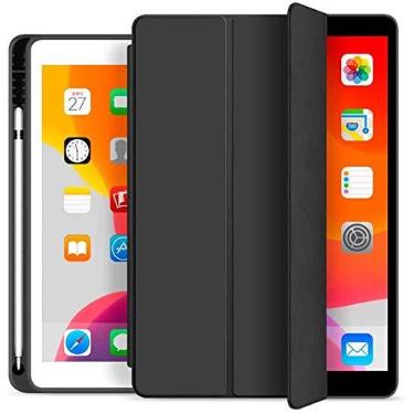 Imagem de WB Capa iPad 7a, 8a e 9a Geração 10.2″ - Premium Slim, Antichoque com Compart. para Pencil - Preta