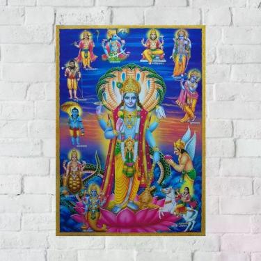 Imagem de Placa Decorativa Mdf Vixnu Tamanho 20x27cm Modelo 4a