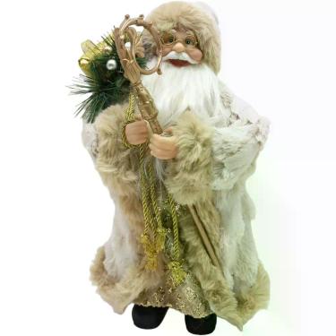 Imagem de Enfeite Colecionável Papai Noel Saco Presente Natal De 30cm - Genérico