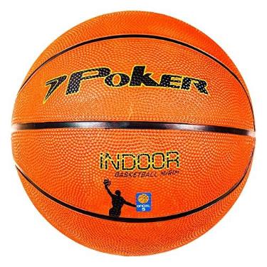 Imagem de Bola Basquete Poker Indoor Mirim N.5 Laranja 05783, Preto