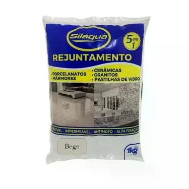 Imagem de Rejunte 1kg 5x1 Porcelanatos Cerâmica Piscina - Bege - SILAQUA