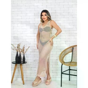 Imagem de Vestido Saída de Praia e Piscina Longo Fendas nas Laterais - Modella, 