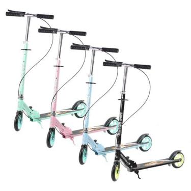 Imagem de Patinete Profissional Freio Apoio De Pé Ajustável O Guidão - Verde Claro
