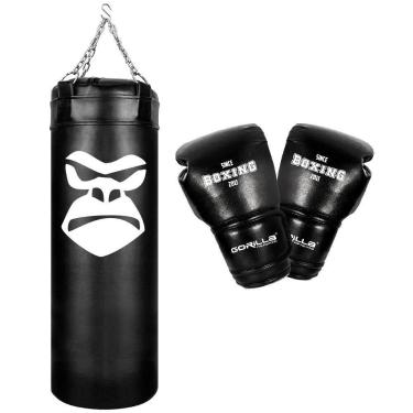Imagem de Kit Boxe Profissional Luva de Box 12 oz+ Saco de Pancadas 90 cm Gorill