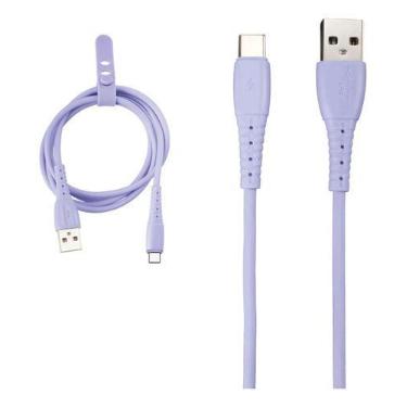 Imagem de Cabo Carregador Turbo Celular Tipo-c Usb Emborrachado 1m - Maketech, A