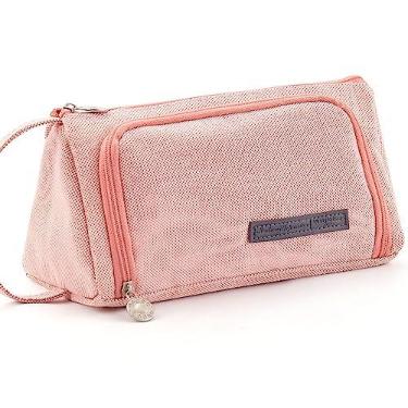 Imagem de (Pink M) - EASTHILL Big Capacity Pencil Case Pouch Pen Case Simple Stationery Bag School College Office Organiser for Teens Girls Adults Student