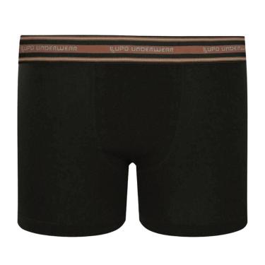 Imagem de Cueca Lupo Boxer Algodão com Elastano Infantil 141-003, Preto, M