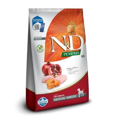 Imagem de N&D Pumpkin para Cães Adultos de Raças Médias Sabor Frango, Abóbora e Romã 10,1Kg