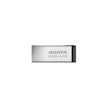 Imagem de Pen Drive 64GB Adata UR350, USB 3.2, Metal - UR350-64G-RSR/BK