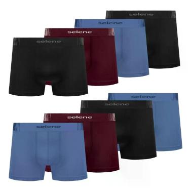 Imagem de Kit 8 Cueca Infantil Microfibra Selene Sem costura Boxer - GG, Sortida