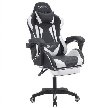 Imagem de Cadeira Gamer Giratória com Encosto Reclinável Ômega material sintétic