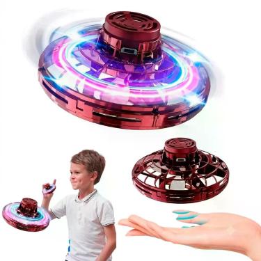 Imagem de Mini Disco Voador Bumerangue Hover Spinner Infantil Com Led COR:VERMEL