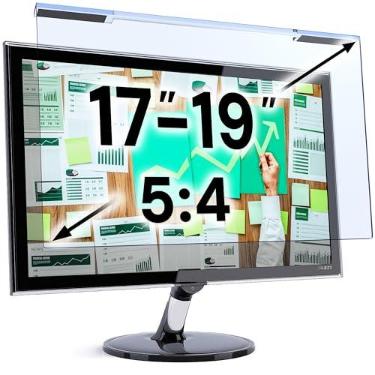 Imagem de VINTEZ Protetor de tela com luz azul para monitor de computador e laptop de 17, 17,1, 18,1, 19 polegadas – Película anti-UV com bloqueio de luz azul para PC desktop, filtro de proteção ocular, 38,9 cm