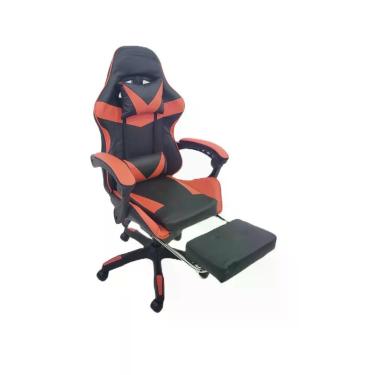 Imagem de Cadeira Gamer Stillus Ergonômica Oficial Apoio De Pés Vermelho