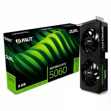 Imagem de Placa de Vídeo Palit Geforce RTX 5060 8GB GDDR7 128 Bits 3 Displayport e HDMI Dual