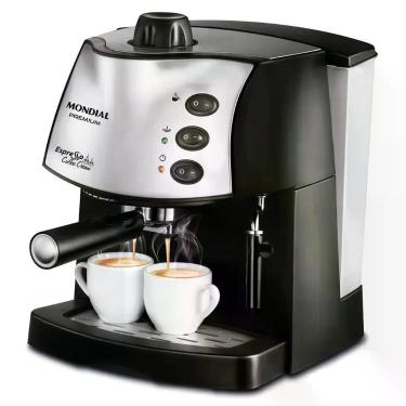 Imagem de Máquina de Café Expresso Mondial C-08 2 Xícaras Preto Inox Reservatório 2L