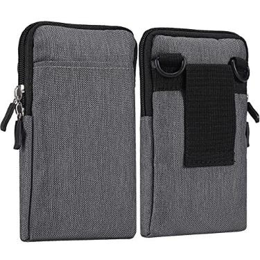 Imagem de Bolsa mensageiro de ombro pequena masculina, bolsa de cinto para celular impermeável, bolsa transversal pequena para celular com alça de tira, carteira, bolsa de cinto para smartphone, bolsa para