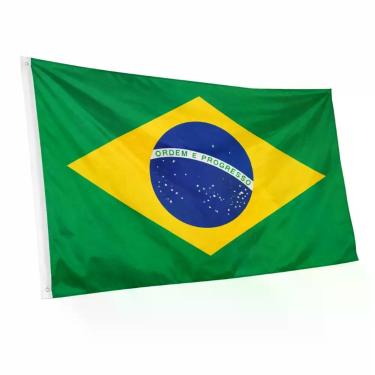 Imagem de Bandeira do Brasil Dupla Face com Costura Reforçada e Alta Fidelidade de Cores Verde Extra Festas