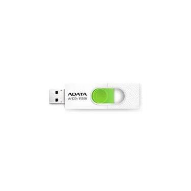 Imagem de Pen Drive 512GB ADATA UV320, USB 3.2, Retrátil, Branco e Verde - AUV320-512G-RWHGN
