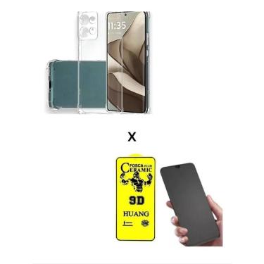Imagem de Película Cerâmica Fosca Para MotoG86 5G + Capinha Anti Choque Transpar