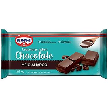 Imagem de Cobertura de Chocolate em Barra Dr. Oetker, Sabor Meio Amargo, 1kg