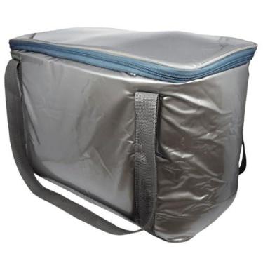 Imagem de Bolsa Térmica 30 Litros Prata para Transporte de Alimentos e Bebidas – Ideal para Lazer, Viagens e Uso Diário