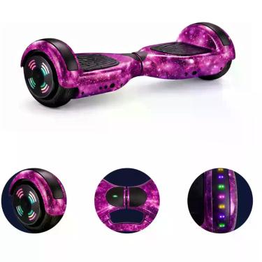 Imagem de Hoverboard Rosa Galaxia Smart Balance Com Iluminacao LED