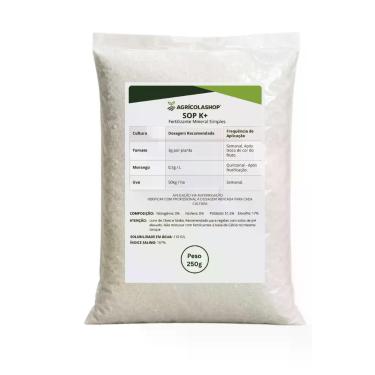 Imagem de Fertilizante Sulfato De Potassio 250g Hidroponia Solúvel - DRIPSOL VIT