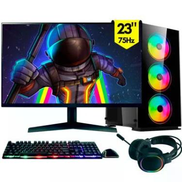 Imagem de Computador Gamer Completo 2eletro RGB, Intel Core i7, 16gb Ram, SSD 1TB, Fonte 500w, Monitor 23" 75hz, Kit Gamer Completo - Pg2e-1023rg