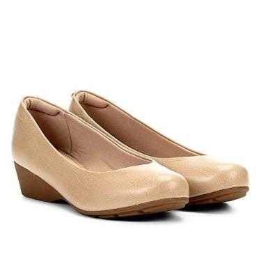 Imagem de Scarpin Anabela Modare Salto Baixo Feminina - Bege - 38