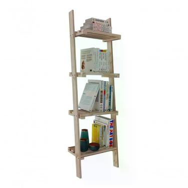 Imagem de Estante Madeira Pinus 4 Prateleira Sala Multiuso Livros Para
