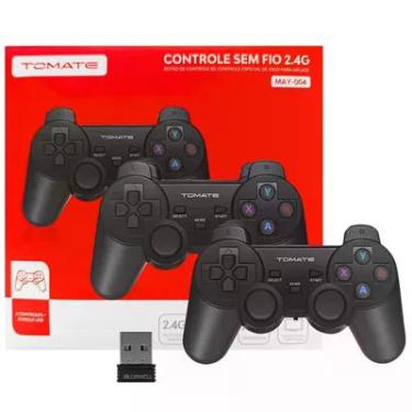 Imagem de Kit 2 Controles Sem Fio 2.4G Wireless até 10m, Compatível Windows, Ergonômico para PC e Jogos Tomate MAY-004A