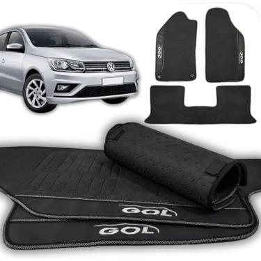 Imagem de Jogo de Tapetes Automotivos Emborrachados Gol G6 2012 2013 2014 2015 Impermeável Premium