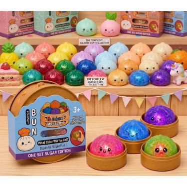 Imagem de Squishy Paozinho Surpresa Macio Caixinha de Bambu Sortido Glitter 3 an