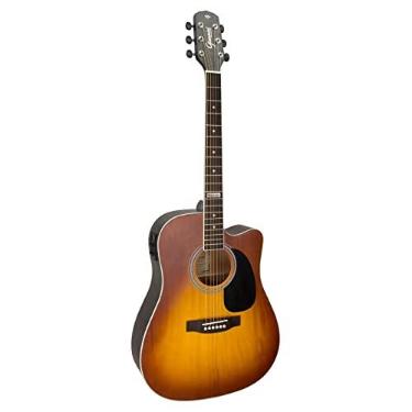 Imagem de VIOLÃO FOLK ELETROACÚSTICO CUTAWAY GF1D CEQ HB HONEY BURST - GIANNINI