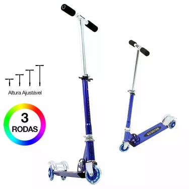 Imagem de Patinete Três Rodas Infantil DM Radical Azul DMR4455 - DM Toys