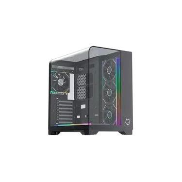 Imagem de Gabinete Gamer Husky Dome 700, 7 Fans ARGB, Vidro Temperado Frontal/Lateral, Water Cooler 360mm, ATX/M-ATX, USB 3.0 - HGN700PT