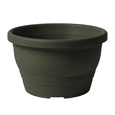 Imagem de Vaso Plástico Cuia Modelo 30 Veneza 8 Litros Colorido Para Jardim Vertical, Decoração Rosa do Deserto, Samambaia (Preto, 12 Unidades)