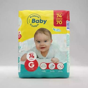 Imagem de Fralda Infantil Primeiro Baby Confort G com 74 unidades
