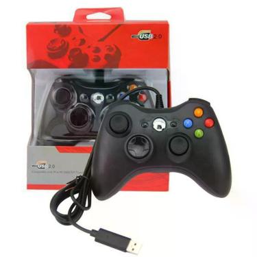 Imagem de Controle Usb com Fio Aquilae Xbox 360 Compatível com Computador e Notebook Preto