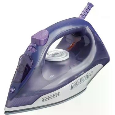Imagem de Ferro de Passar a Vapor 1200W Black Decker 340ml Lilas Branco 127V, 11