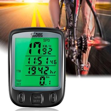Imagem de Velocímetro Digital à Prova D'água com Luz Noturna para Bicicleta - CO