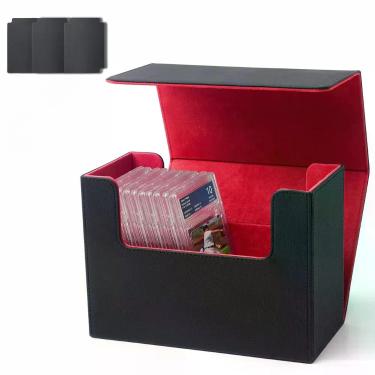 Imagem de Caixa de Armazenamento AWESOPAL em Couro PU para Cartas 3"x4"