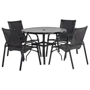 Imagem de Kit 2 Espreguiçadeiras Mesa Roma Chaise Lívia Cadeira Emily Argila