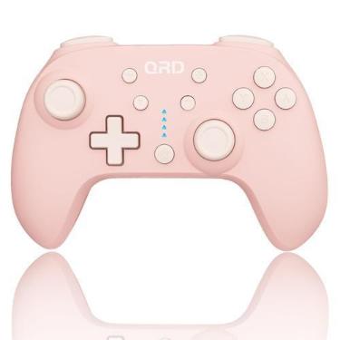 Imagem de Controle sem fio QRD Junior E5 Rosa com giroscópio de 6 eixos e turbo